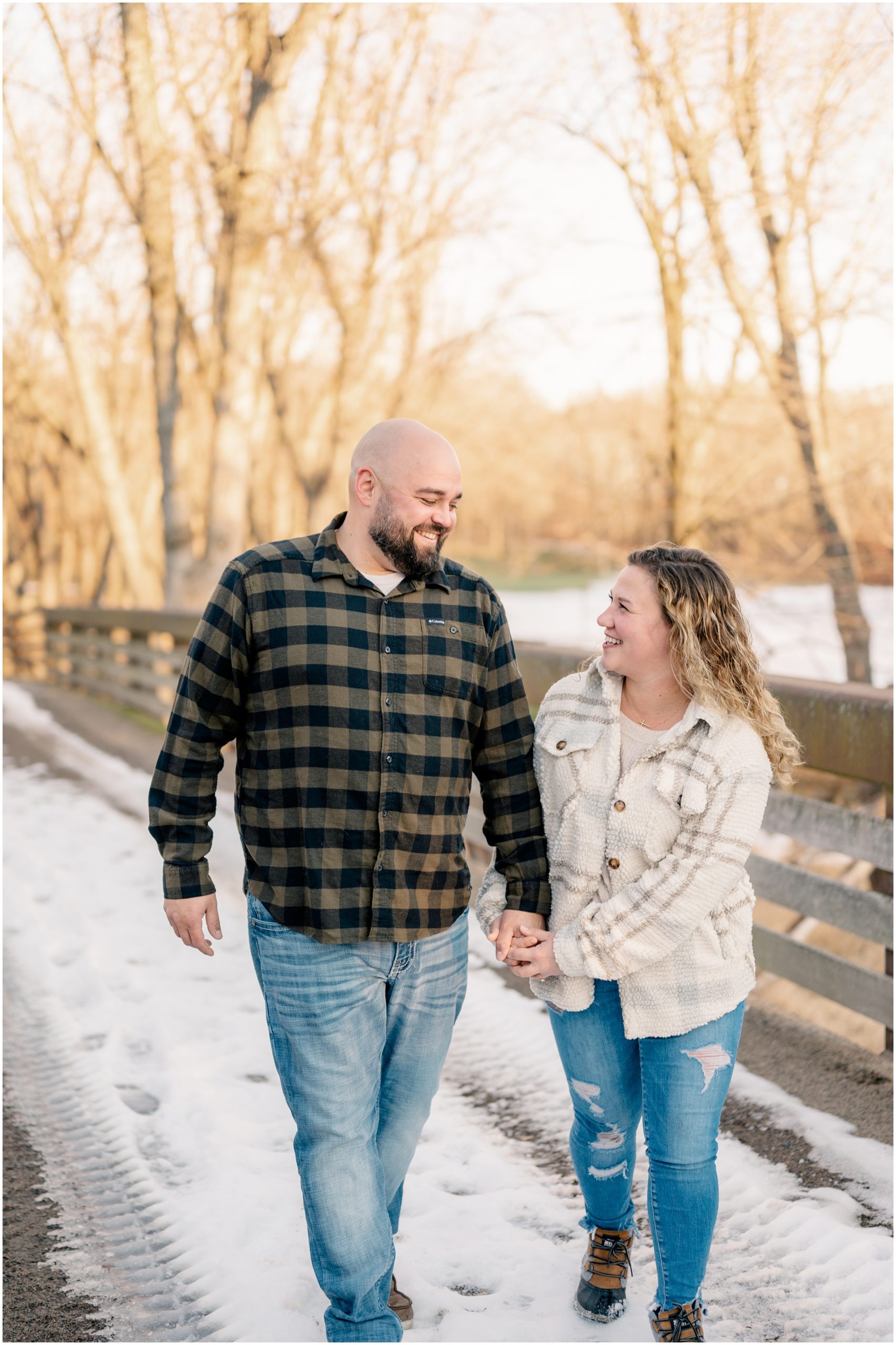 Golf course engagement session