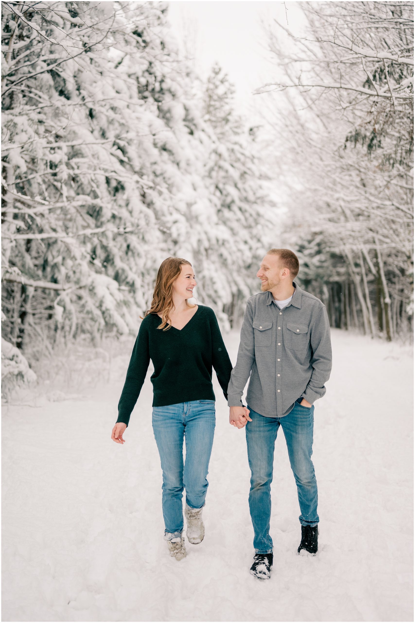 This couple's session was one for the books! Perfect snow and a wonderful couple.