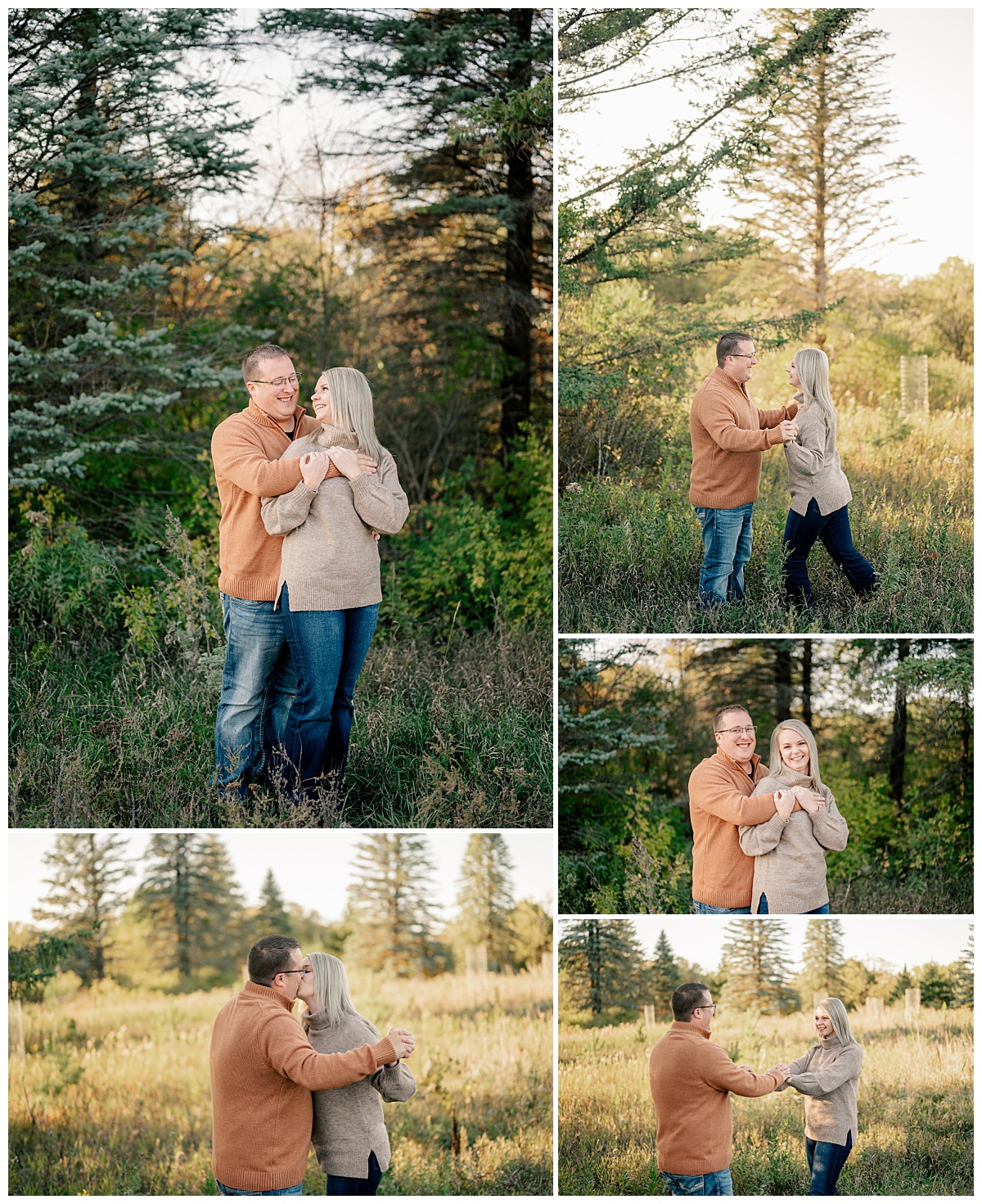 man hugs woman from behind by Minnesota Wedding Photographer