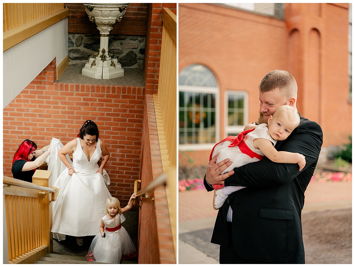 becoming an exceptional shooter is capturing groom snuggling a baby 