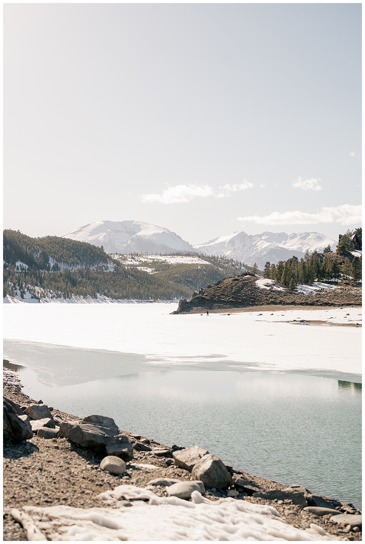 snowy river and mountains in Colorado by Rule Creative Co