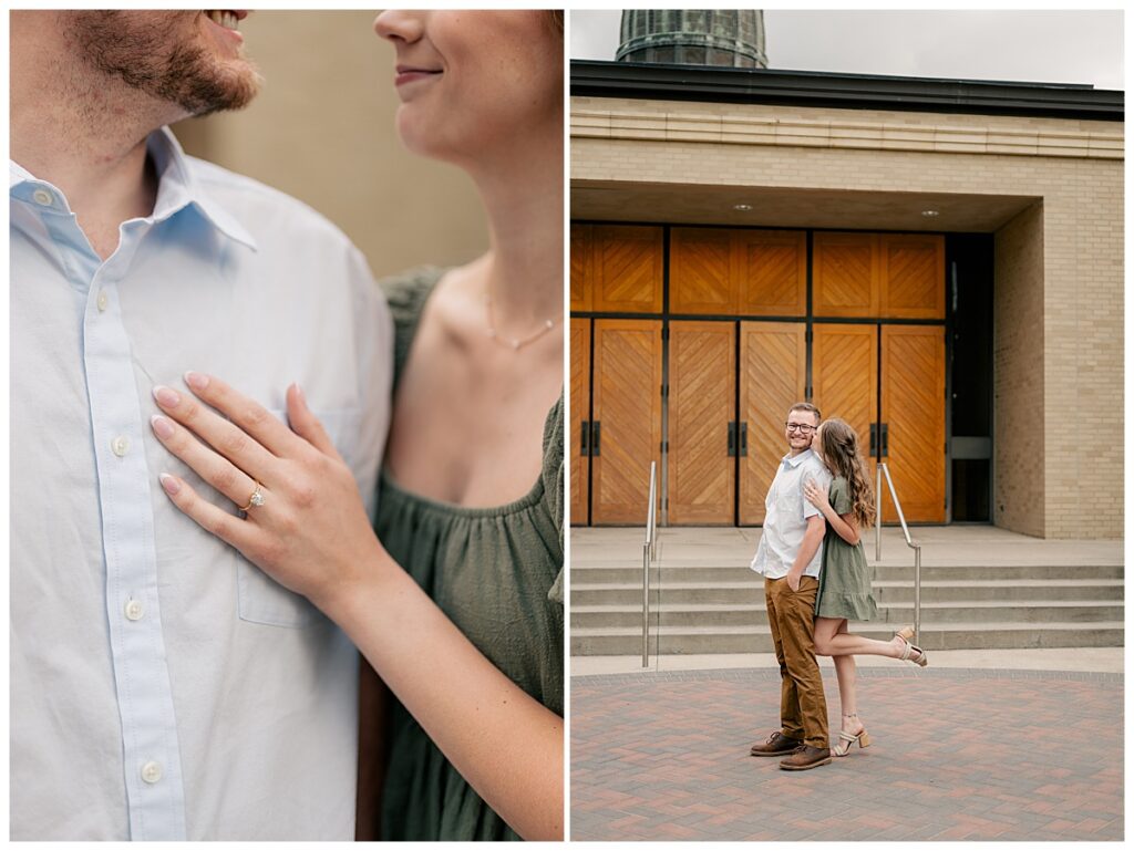 woman kisses her fiance by Rule Creative Co