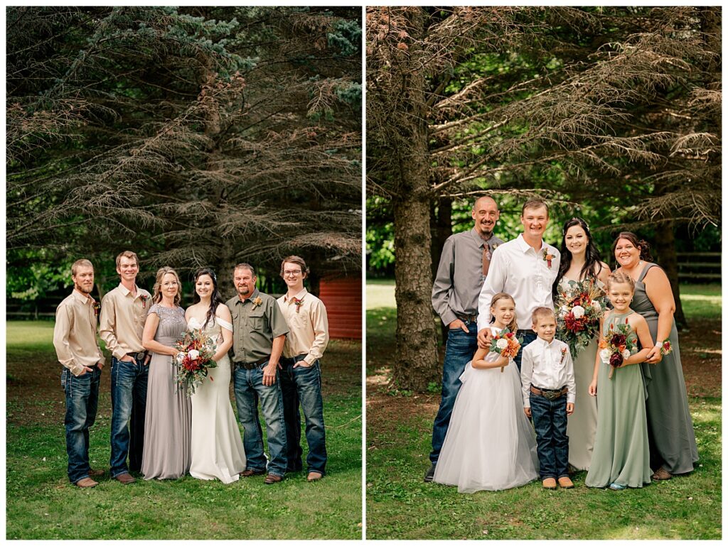 family gathers around the bride and groom by Rule Creative Co