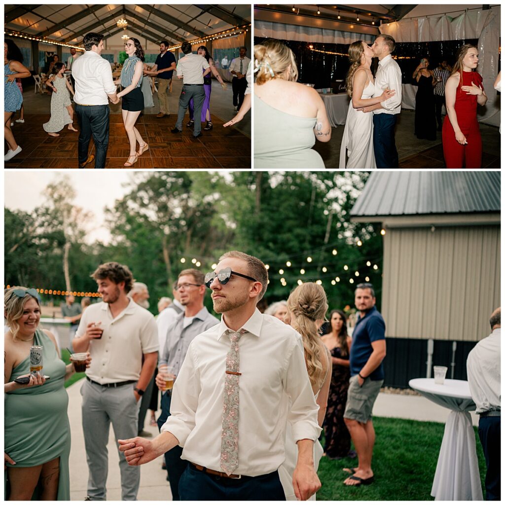 guests dance during reception by Rule Creative Co