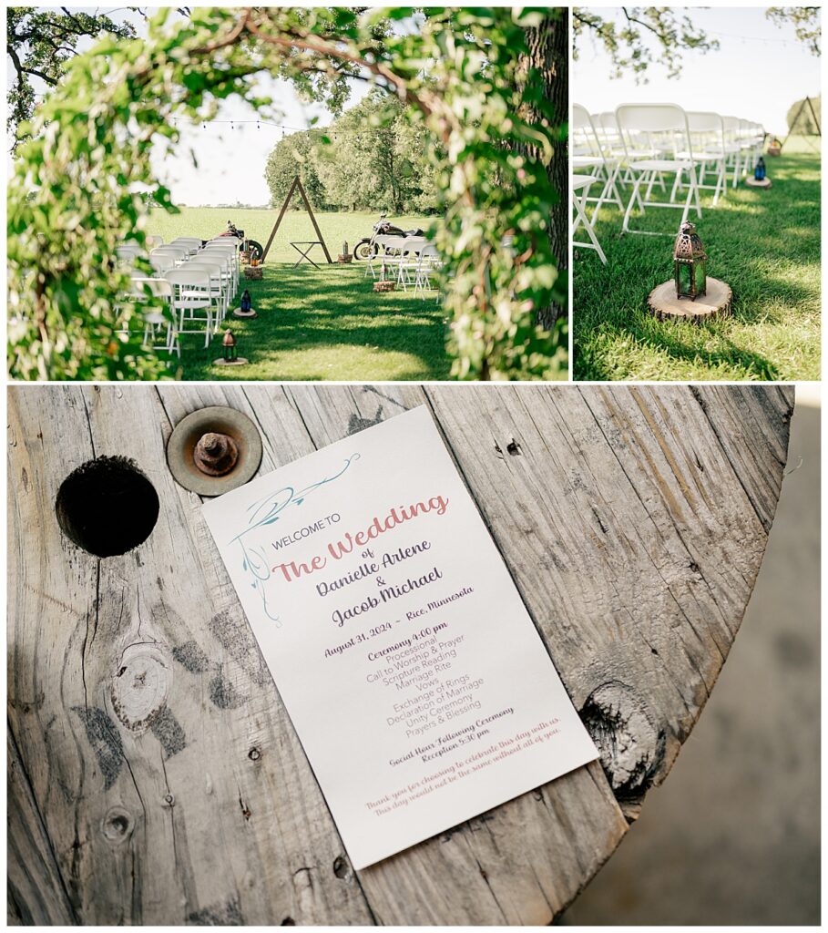 ceremony details and program by Rule Creative Co