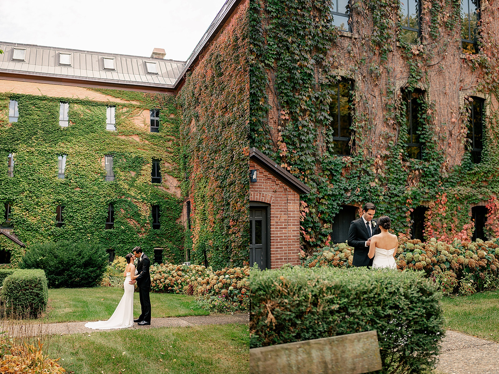 fiancé's share private moment in garden for first look by Rule Creative Co