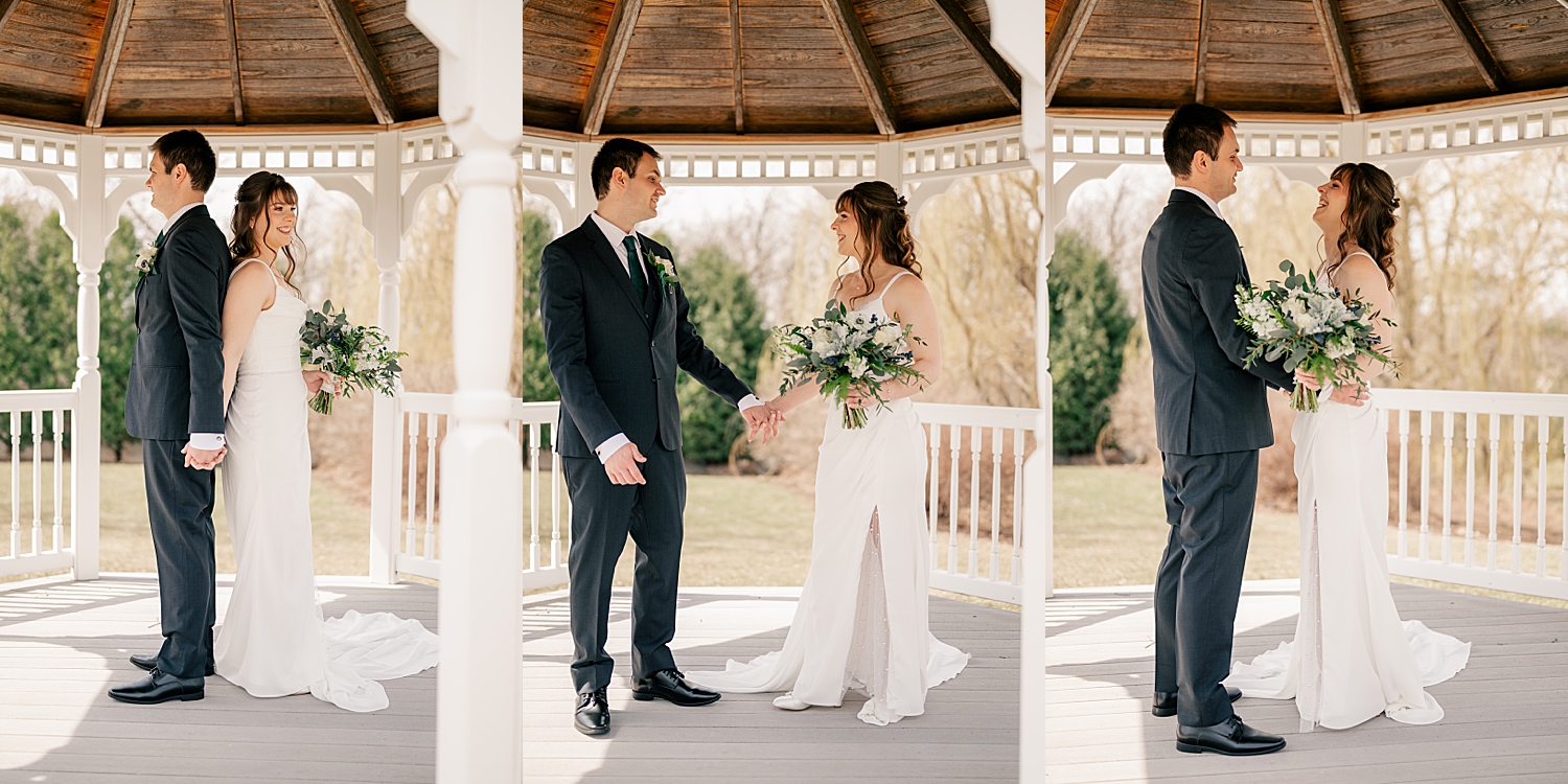 bride surprises groom with first look at Kilkarney Hills Golf Course