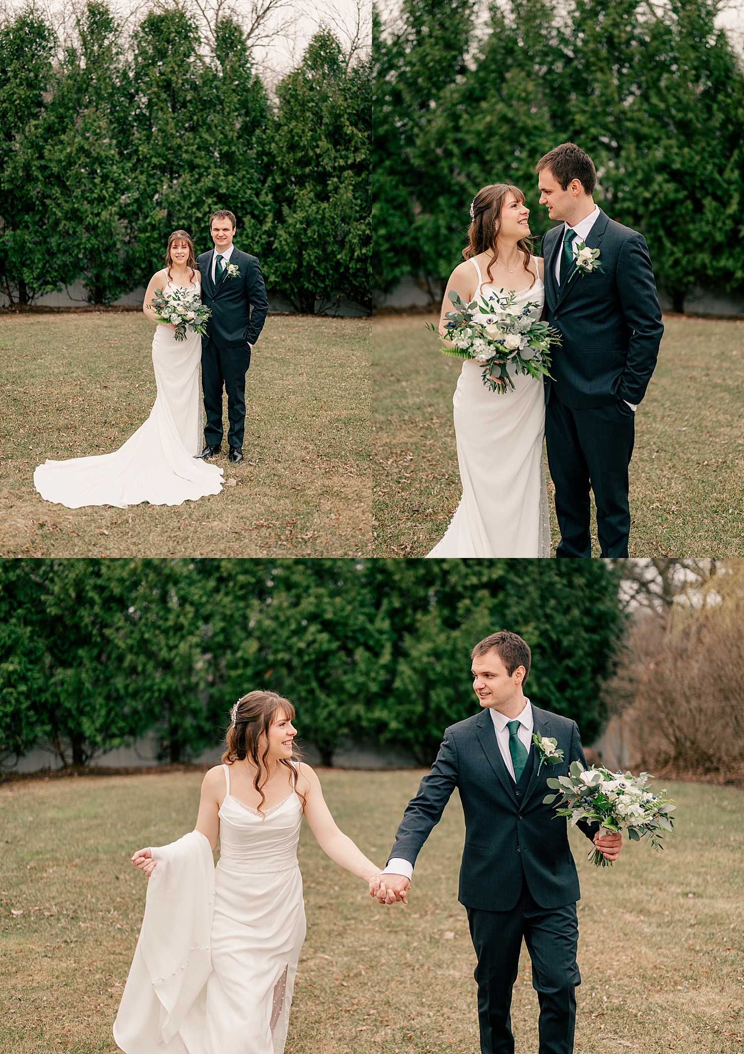 groom looks at his wife to be in garden by Rule Creative Co
