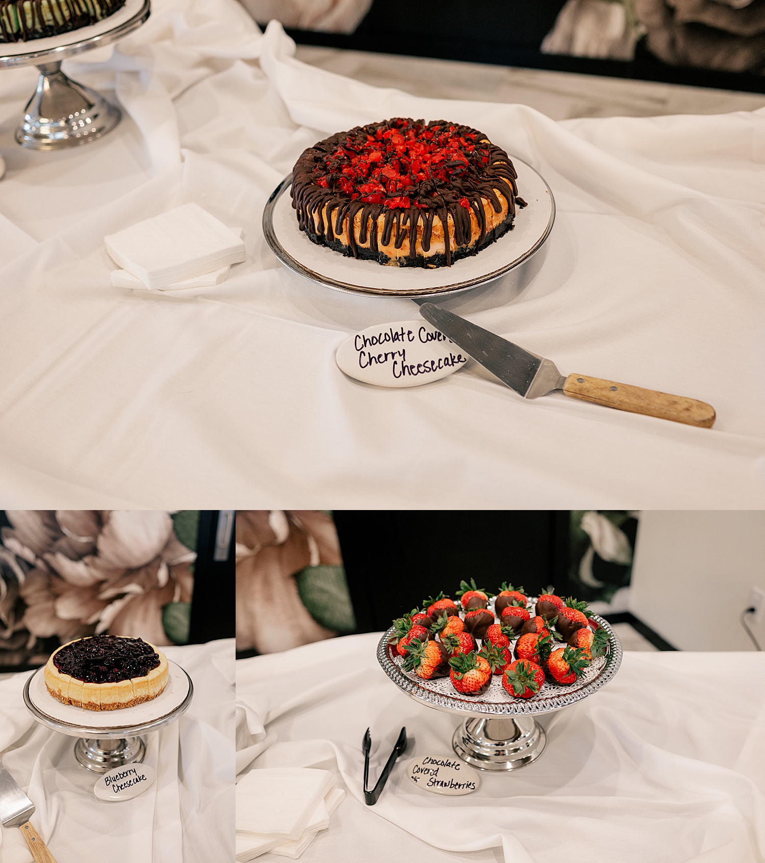 cake and pie bar at reception by Rule Creative Co