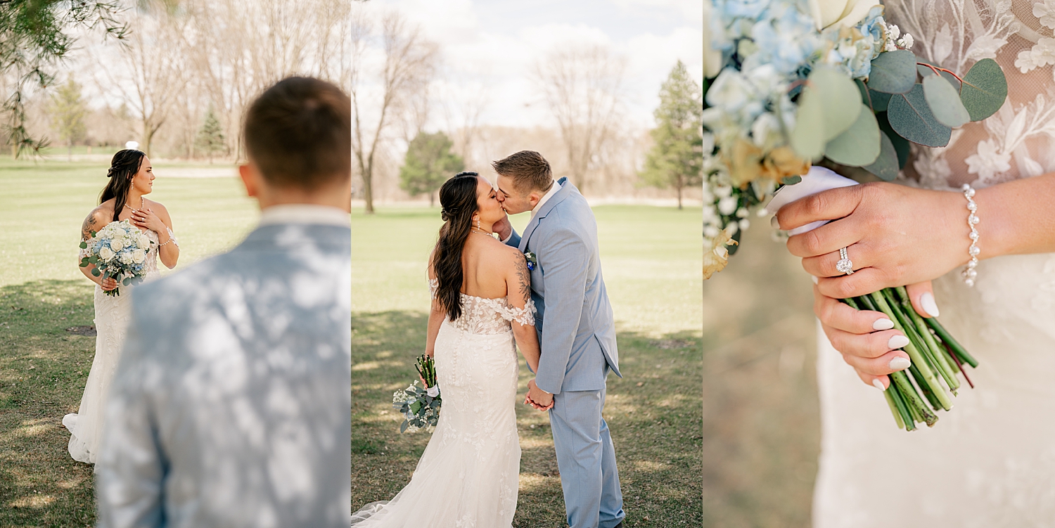 man and woman share a kiss in field by Rule Creative Co