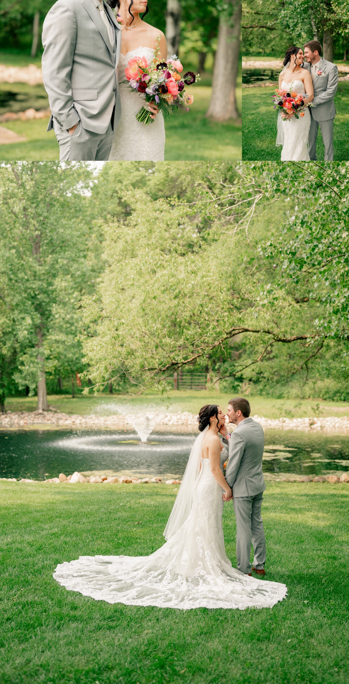 Minnesota Wedding Photographer captures couple posing for portraits