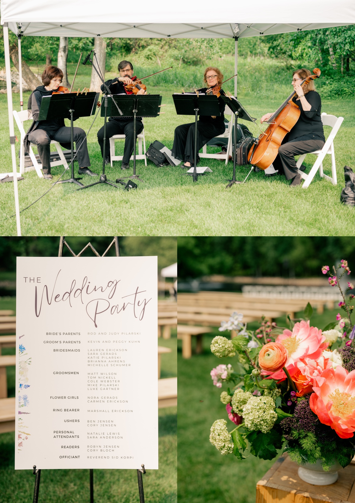 String Quartet playing during ceremony by Rule Creative Co