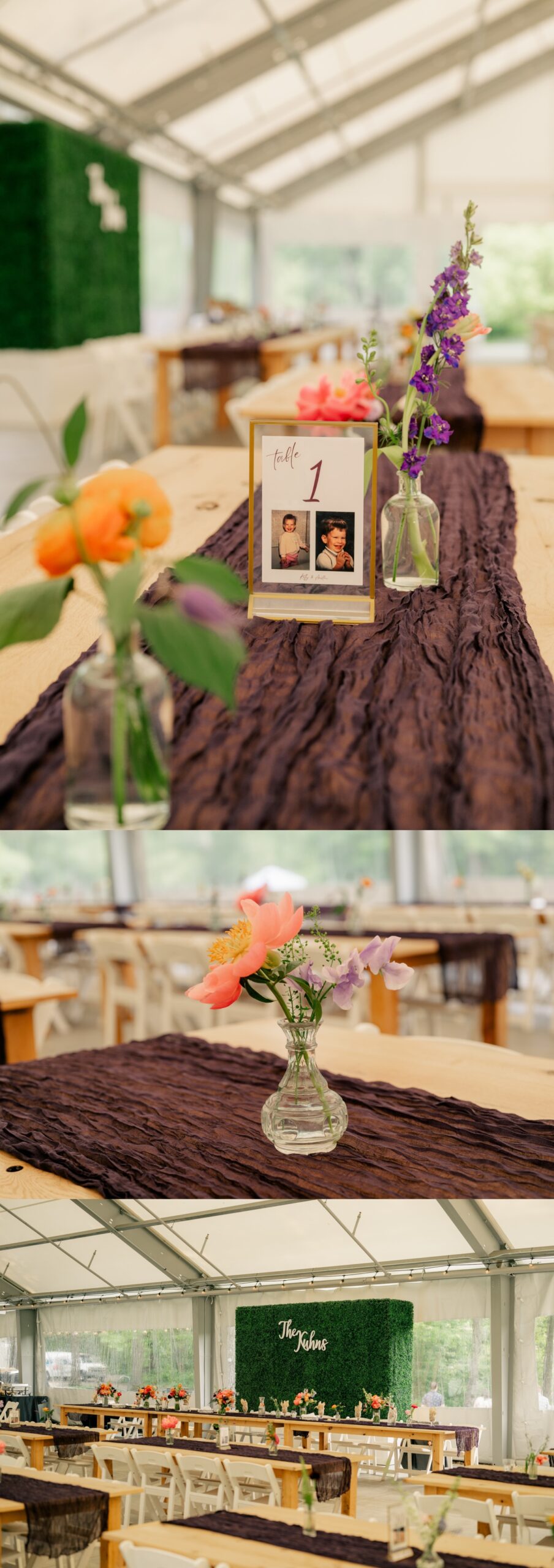 Minnesota Wedding Photographer captures colorful table decorations