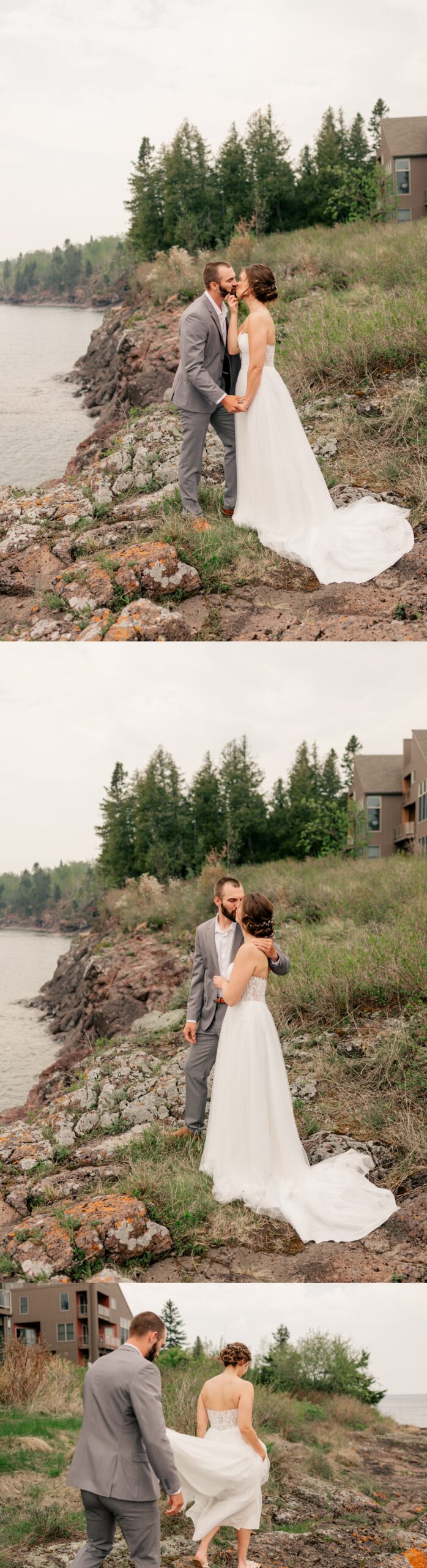 Couple exchanging romantic kisses by Rule Creative Co
