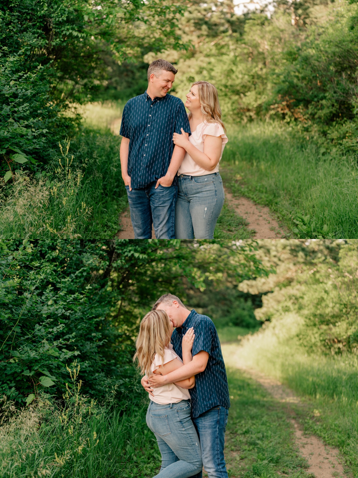 Minnesota Wedding Photographer captures couple embracing in a kiss 