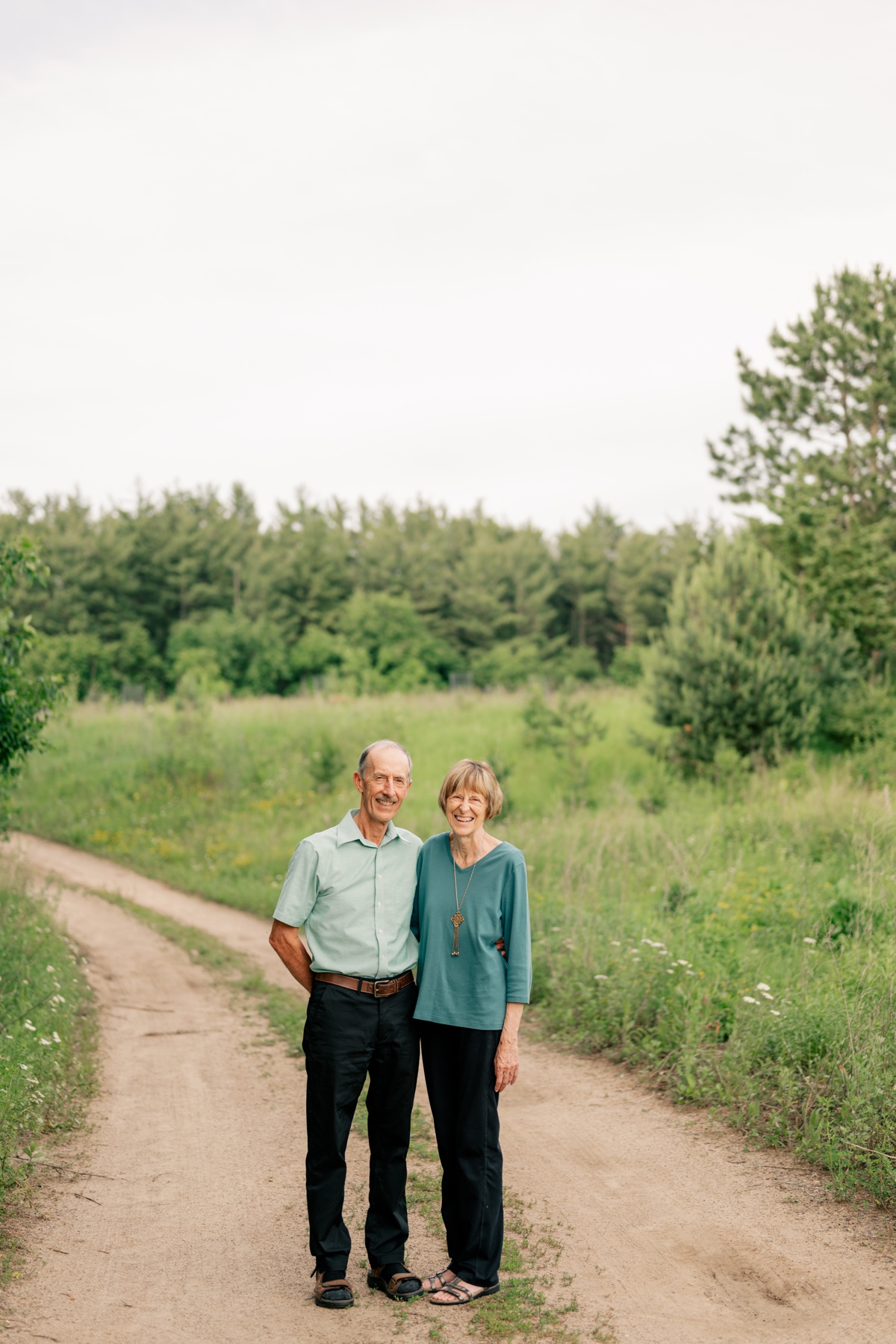 Grandparents pose for portraits during Anniversary Mini Session