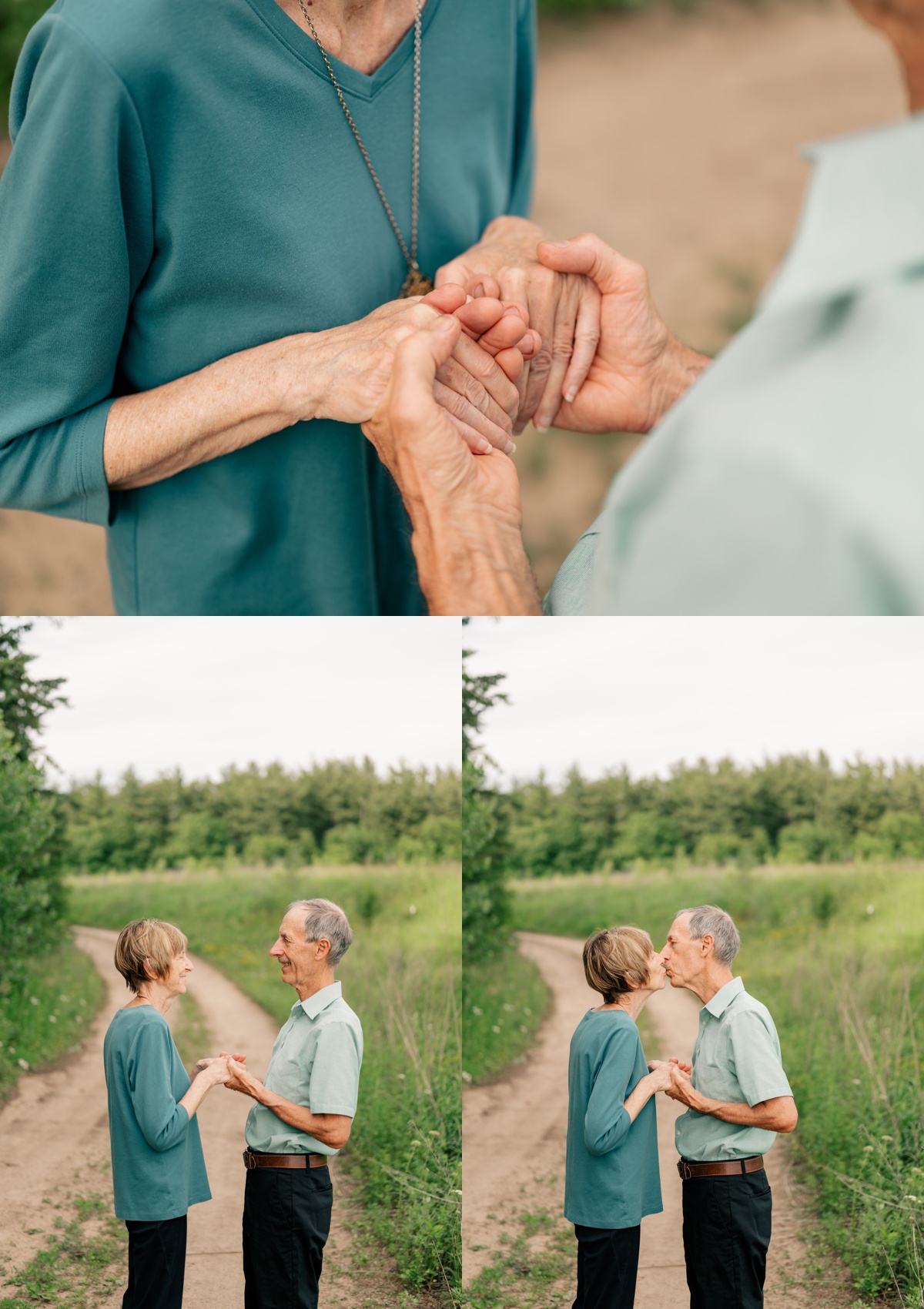Couple holding hands during Anniversary Mini Session