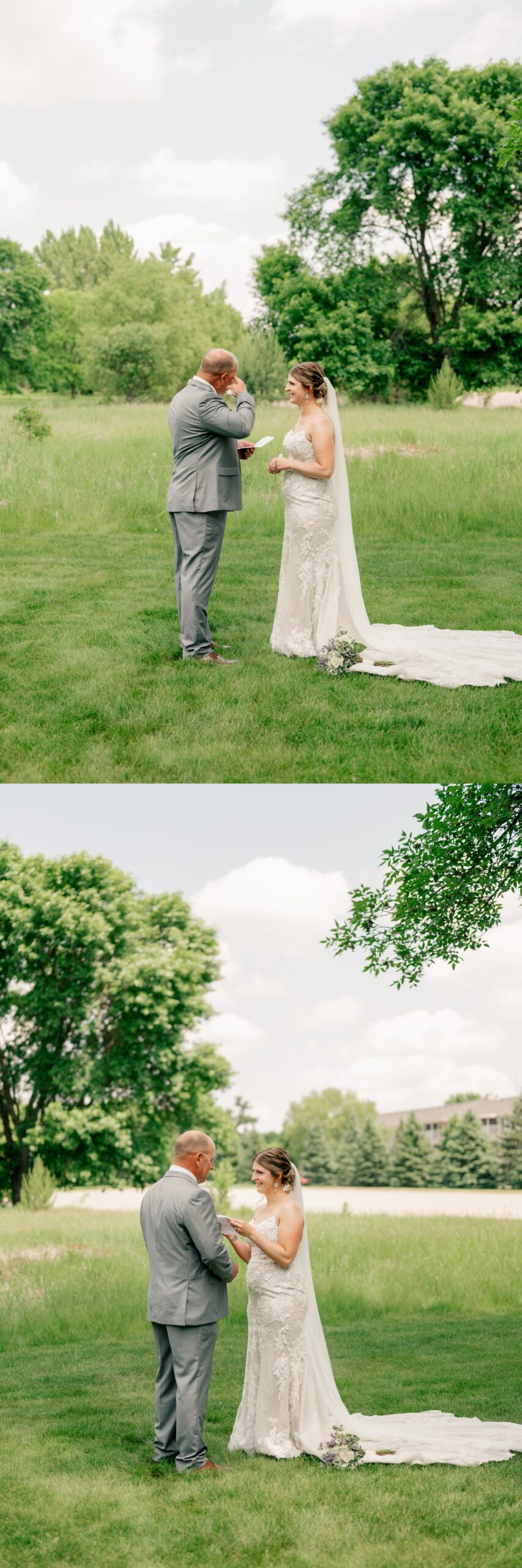 Minnesota Wedding Photographer captures bride and groom's first look