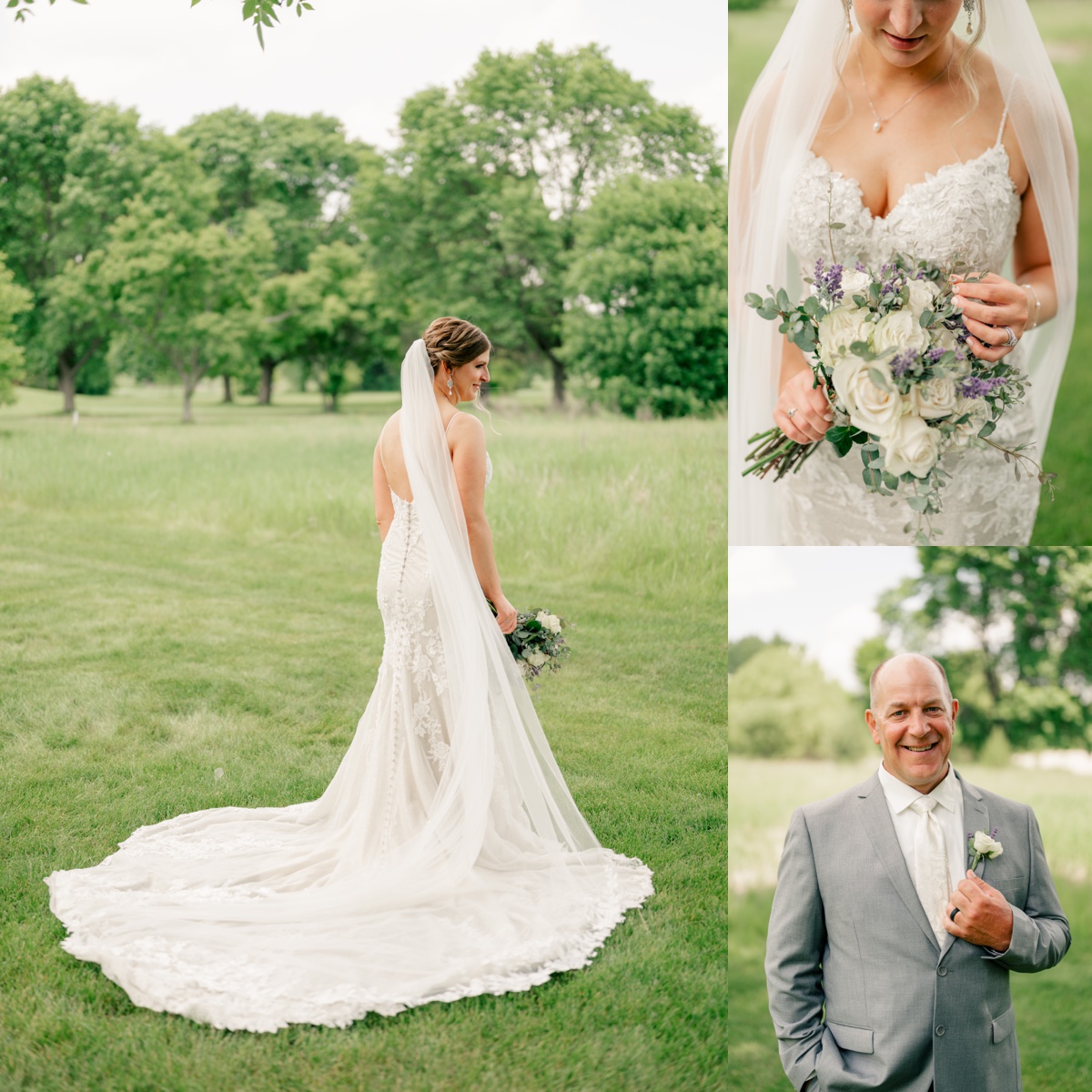 Bride Posing for portraits on her Wild Child Wedding