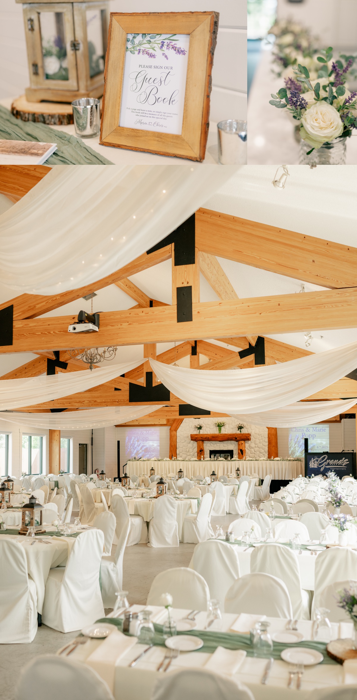 White and Green Reception table decorations by Rule Creative Co
