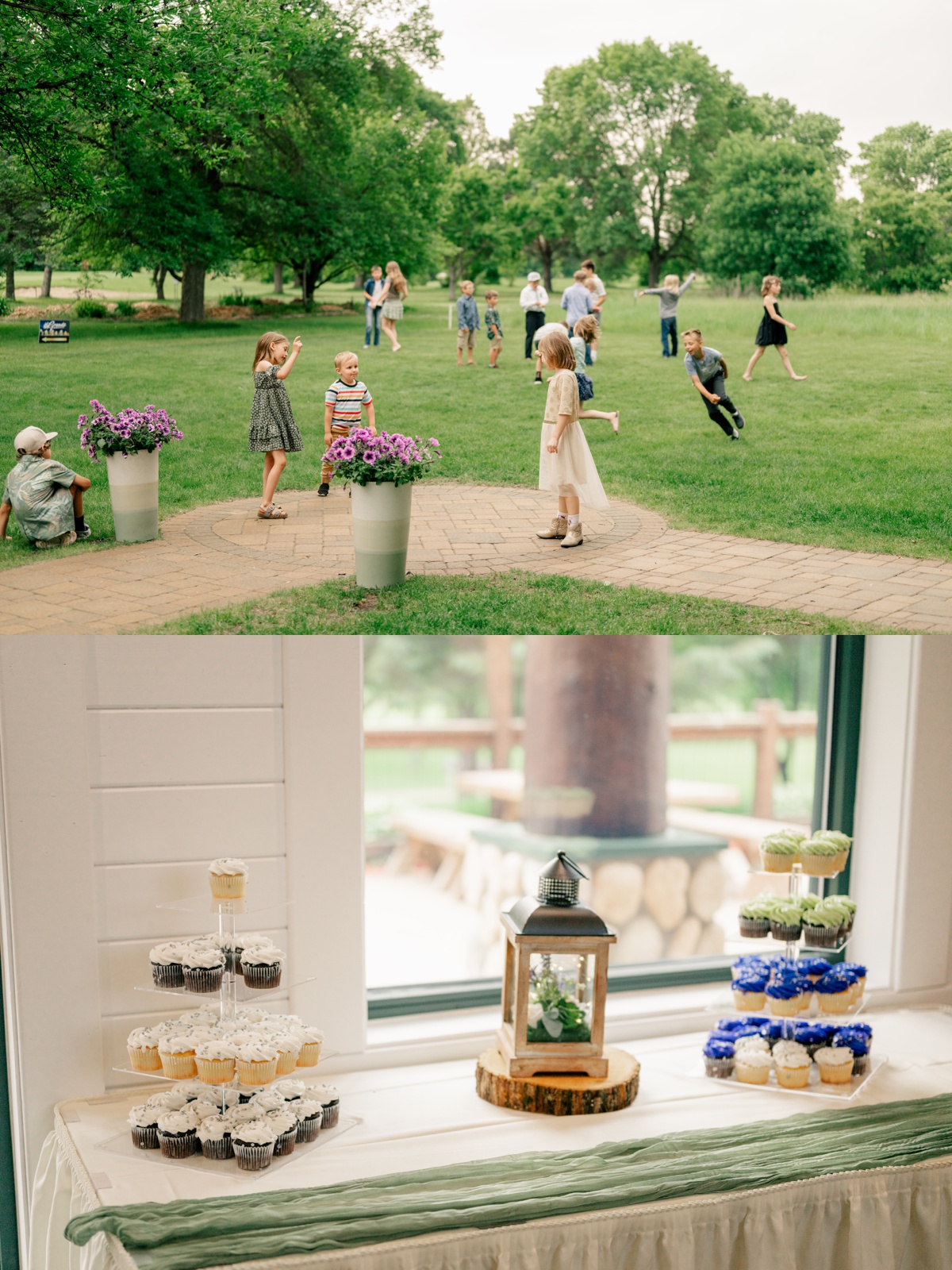Minnesota Wedding Photographer captures cupcake table during reception