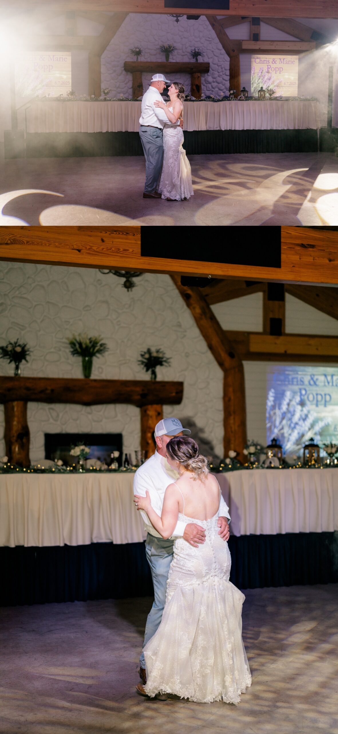 Newlyweds share a first dance during Wild Child Wedding