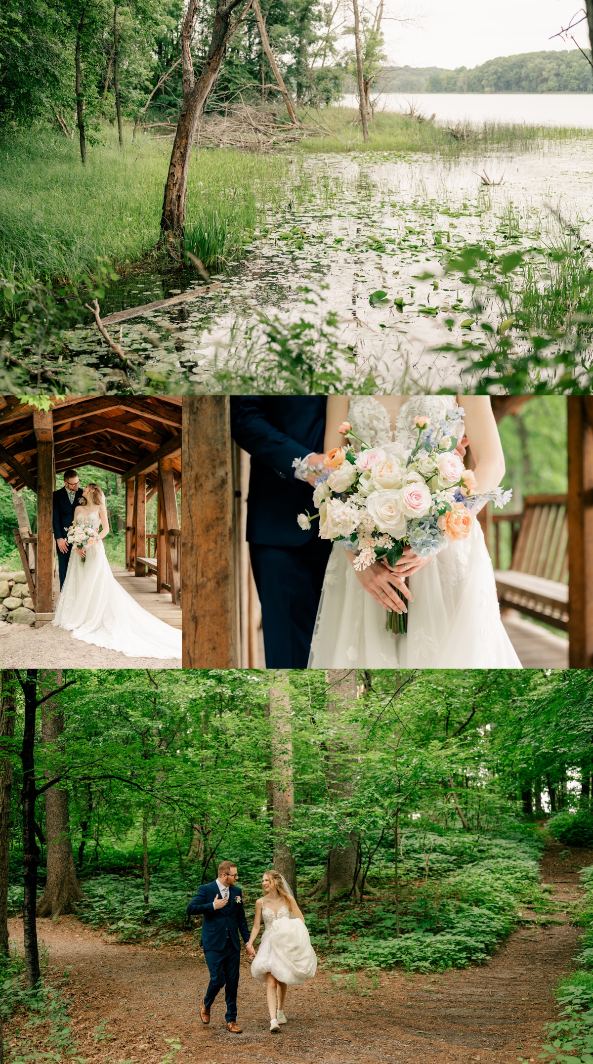 Newlyweds walking down aisle after ceremony by Rule Creative Co.