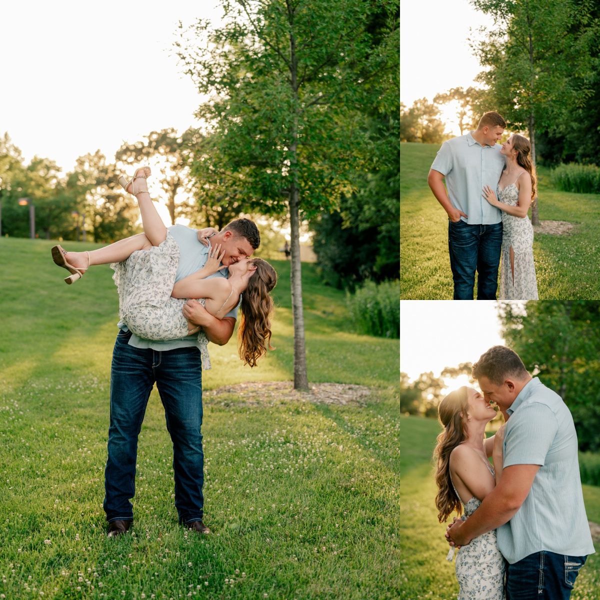 Minnesota Wedding Photographer captures man and woman smiling and dancing together