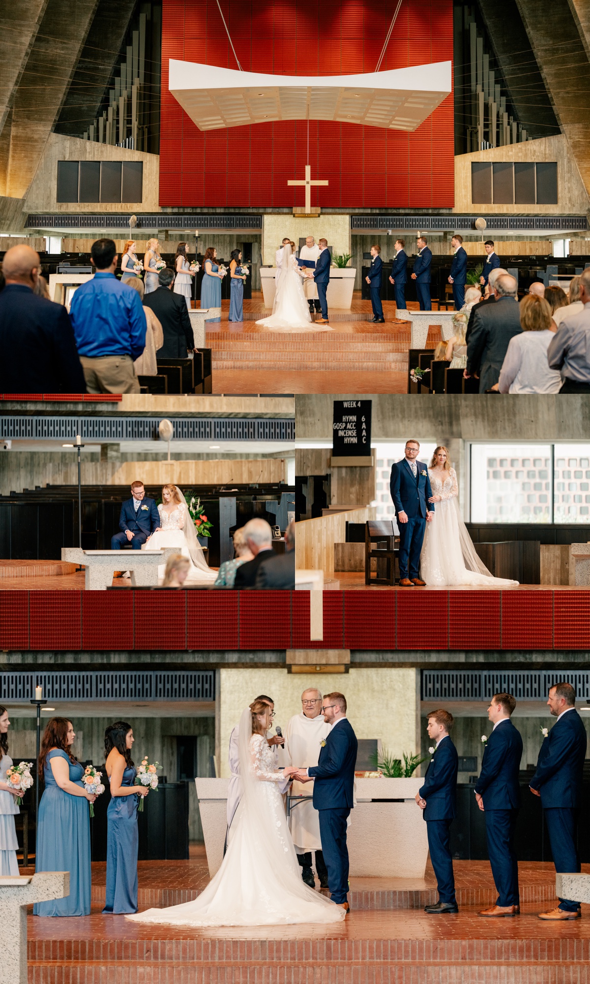 Catholic Church ceremony during Fairytale Summer Wedding