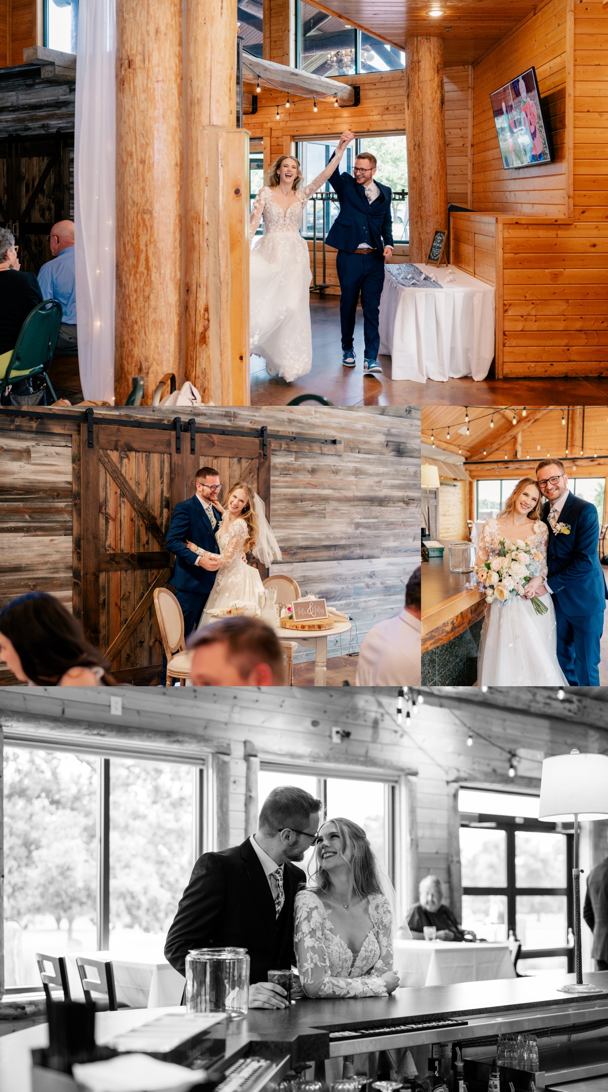 Husband and wife celebrate their reception during Fairytale Summer Wedding