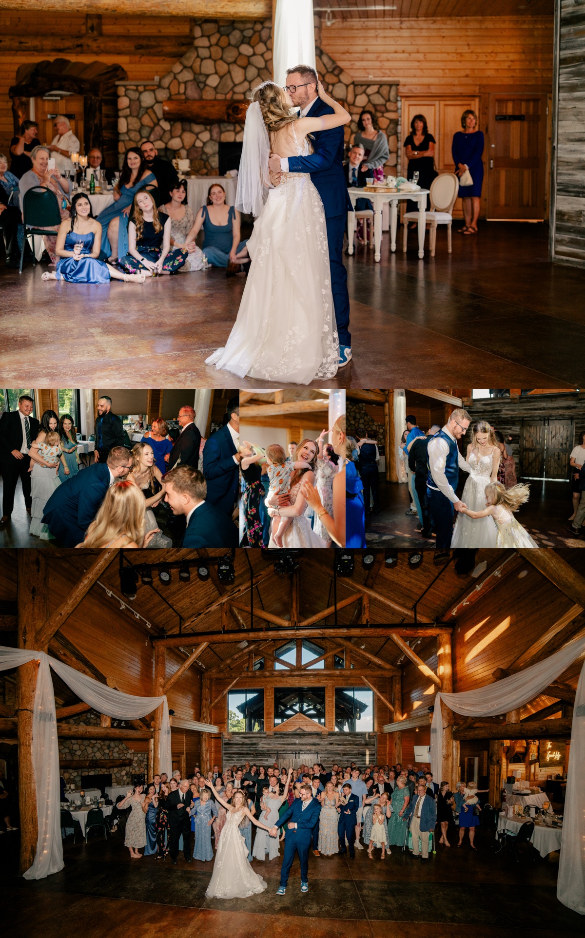 Newlyweds sharing first dance by Rule Creative Co.