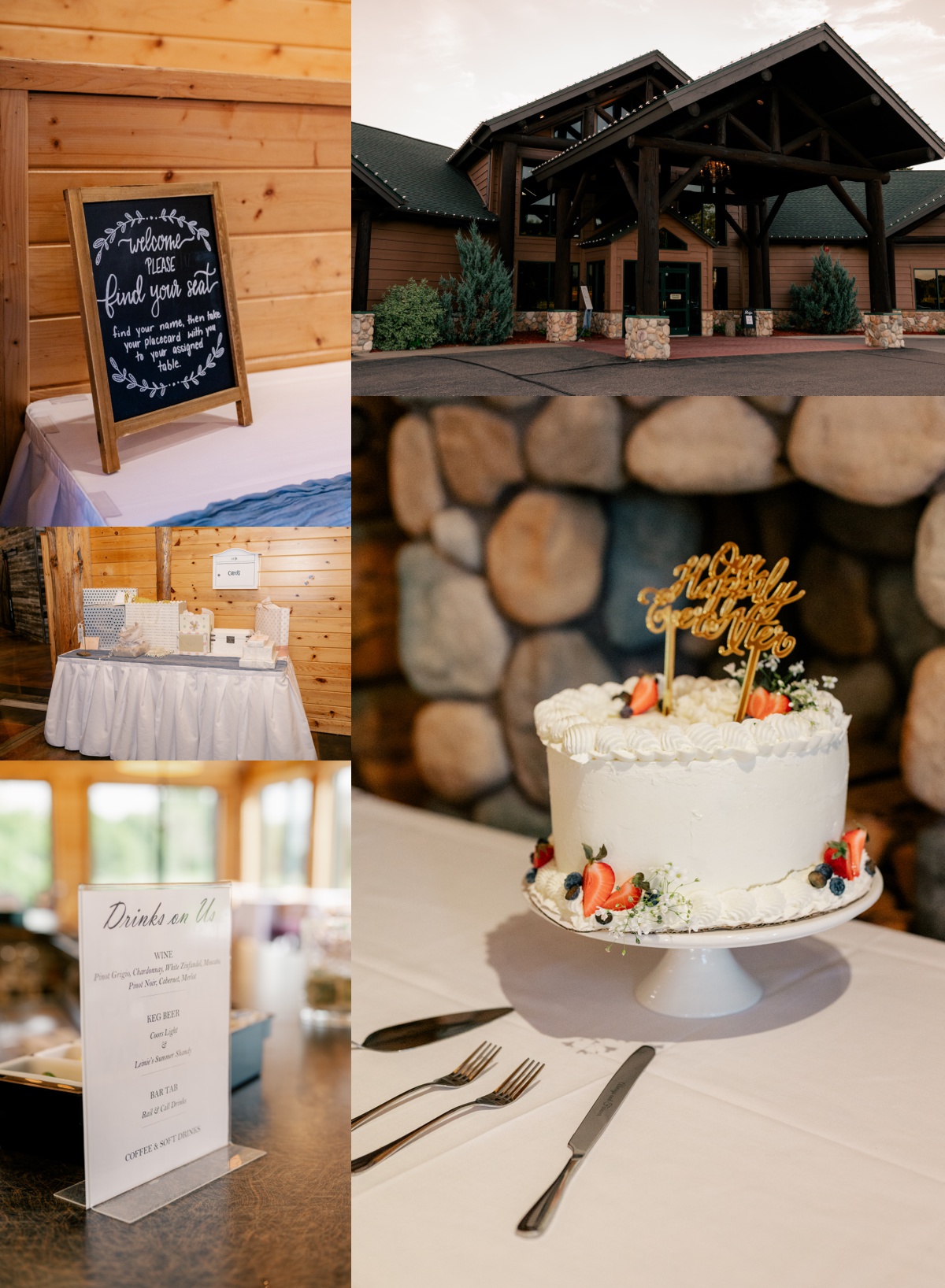 Minnesota Wedding Photographer captures cake table details