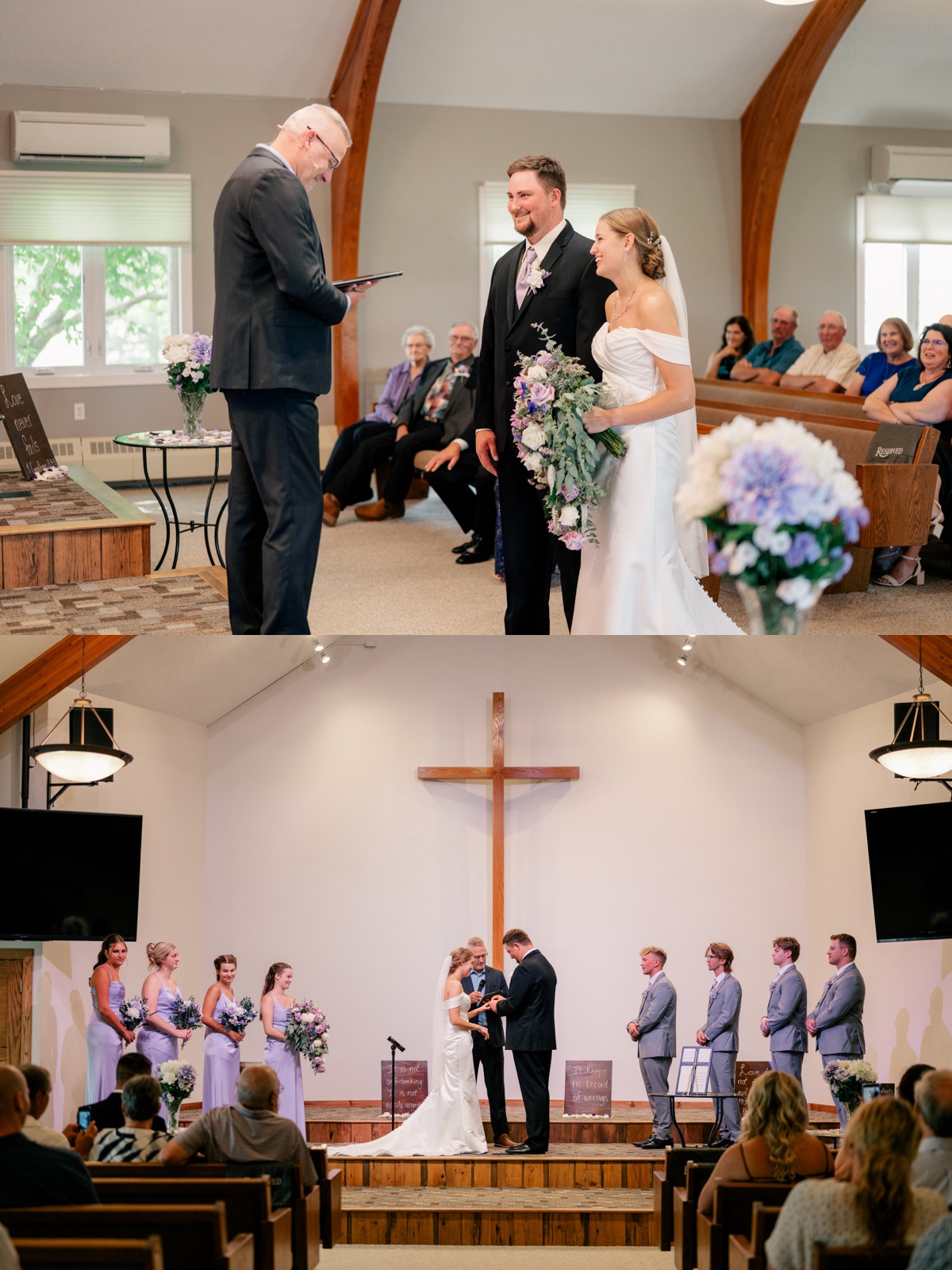 Classic Church ceremony during Laid-Back Summer Wedding