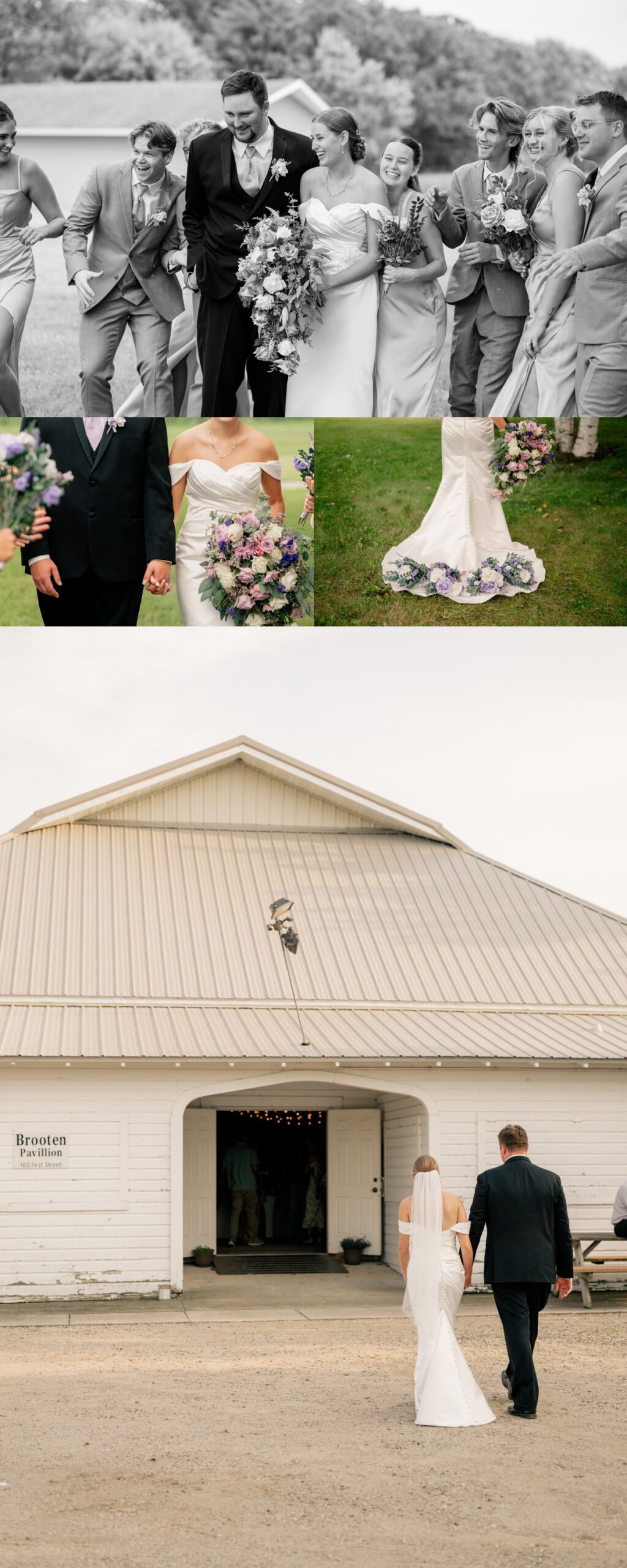 Wedding party ecstatically celebrate newlyweds by Rule Creative Co.