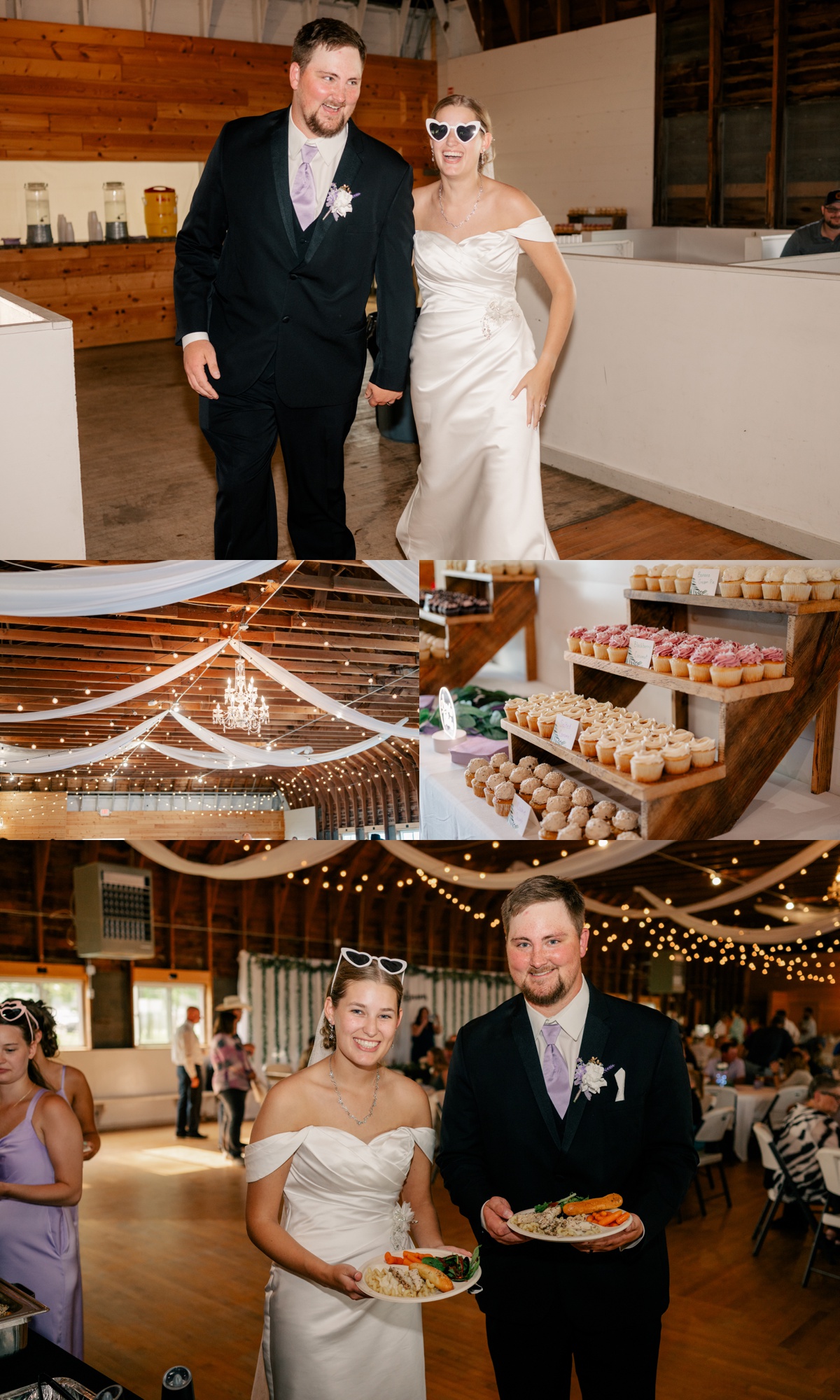 Minnesota Wedding Photographer captures Cupcake table details during reception