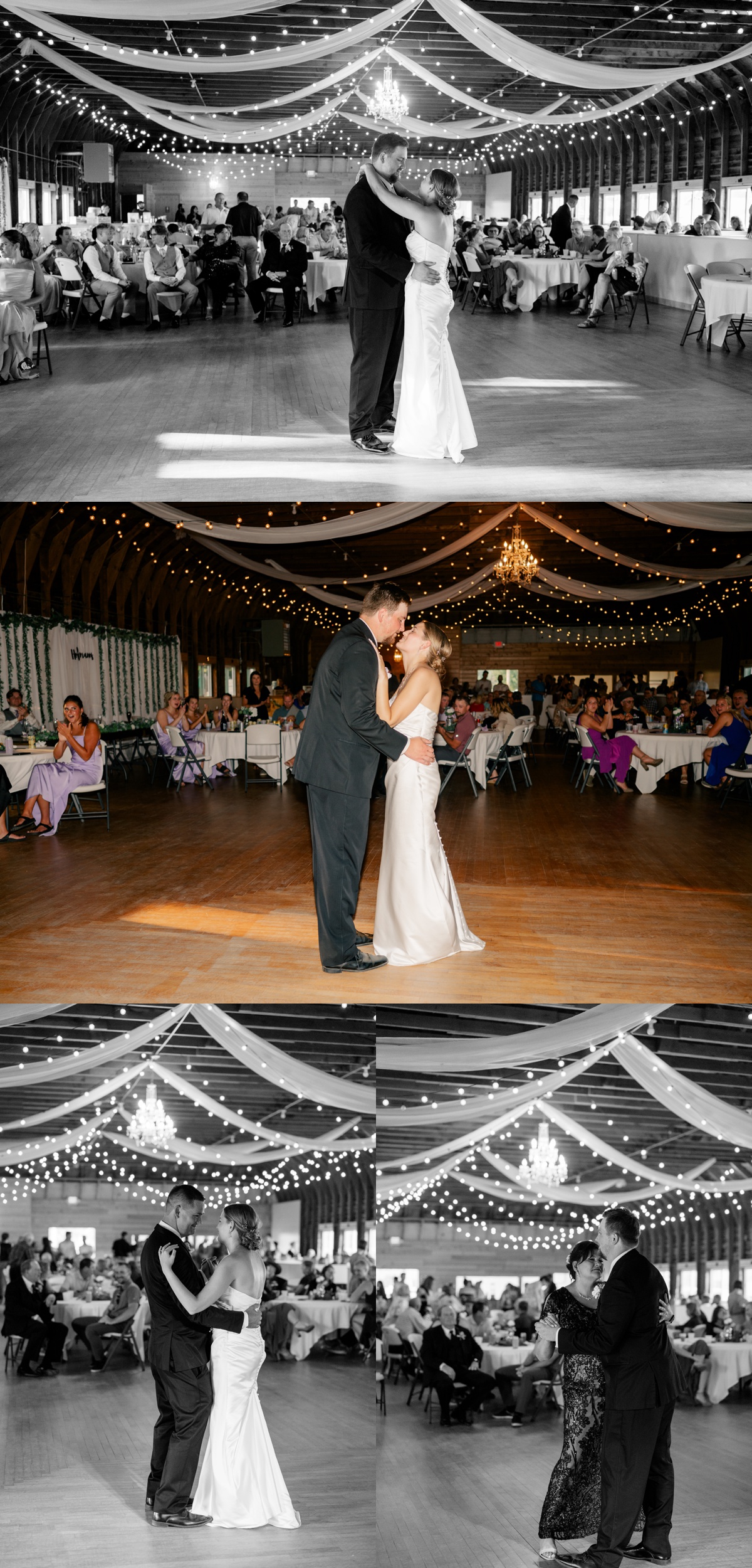Bride and groom share a first dance during Laid-Back Summer Wedding