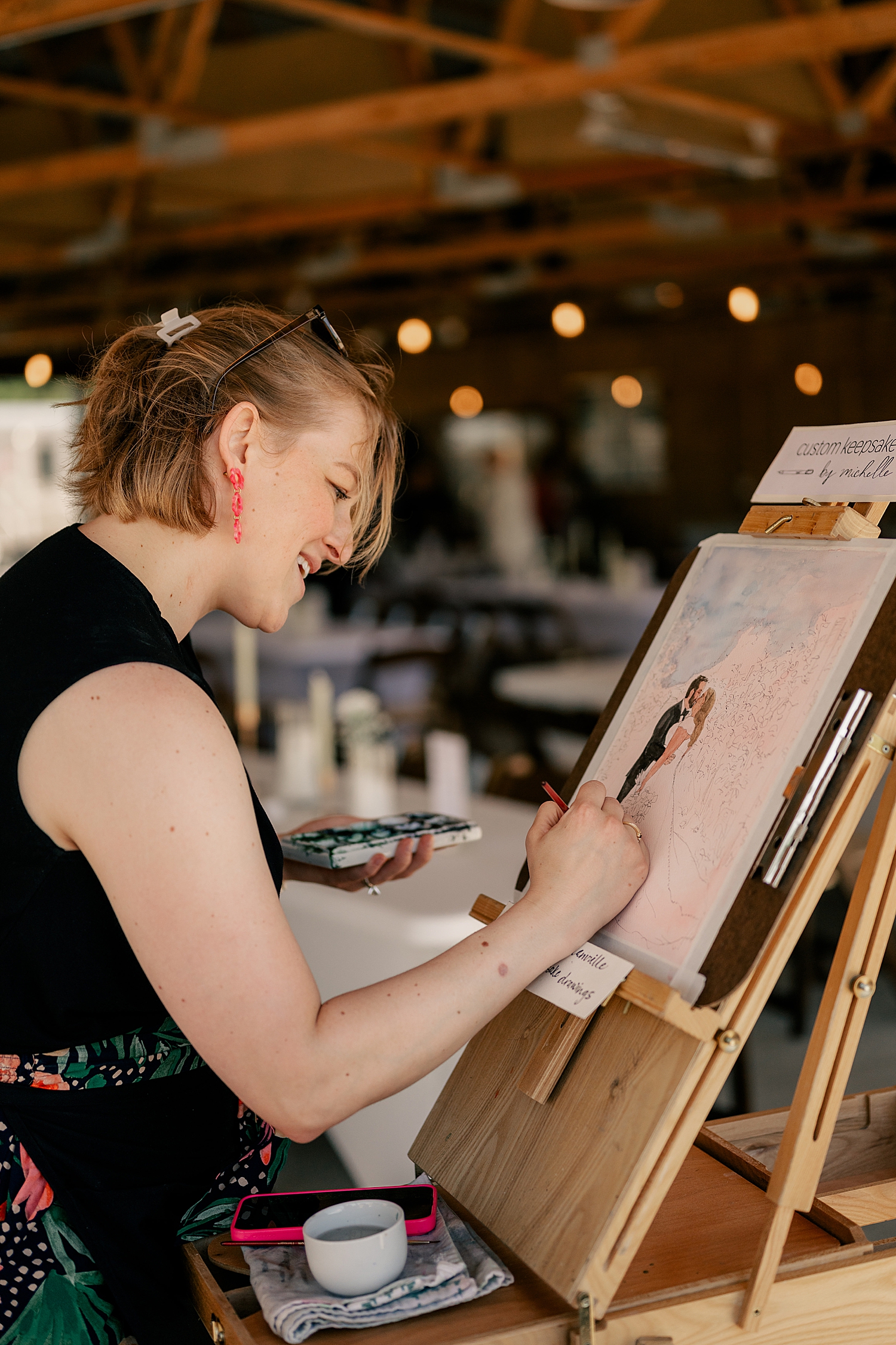 live painting happening during reception by Rule Creative Co