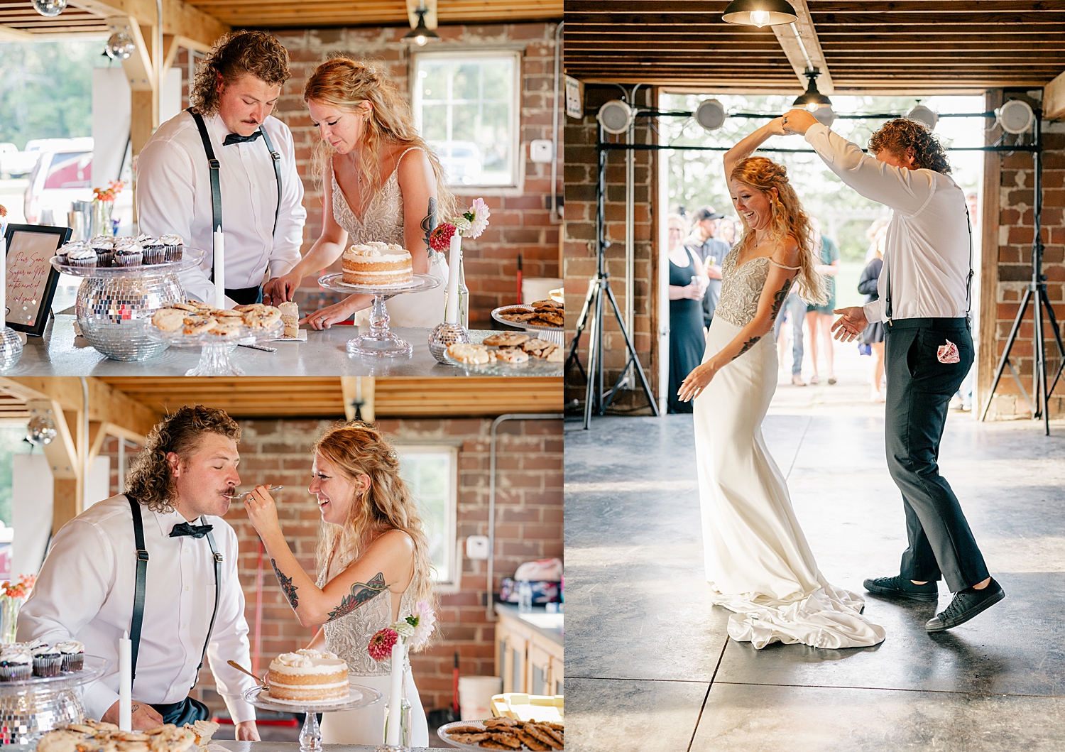 husband and wife dance on the floor at their reception by Rule Creative Co