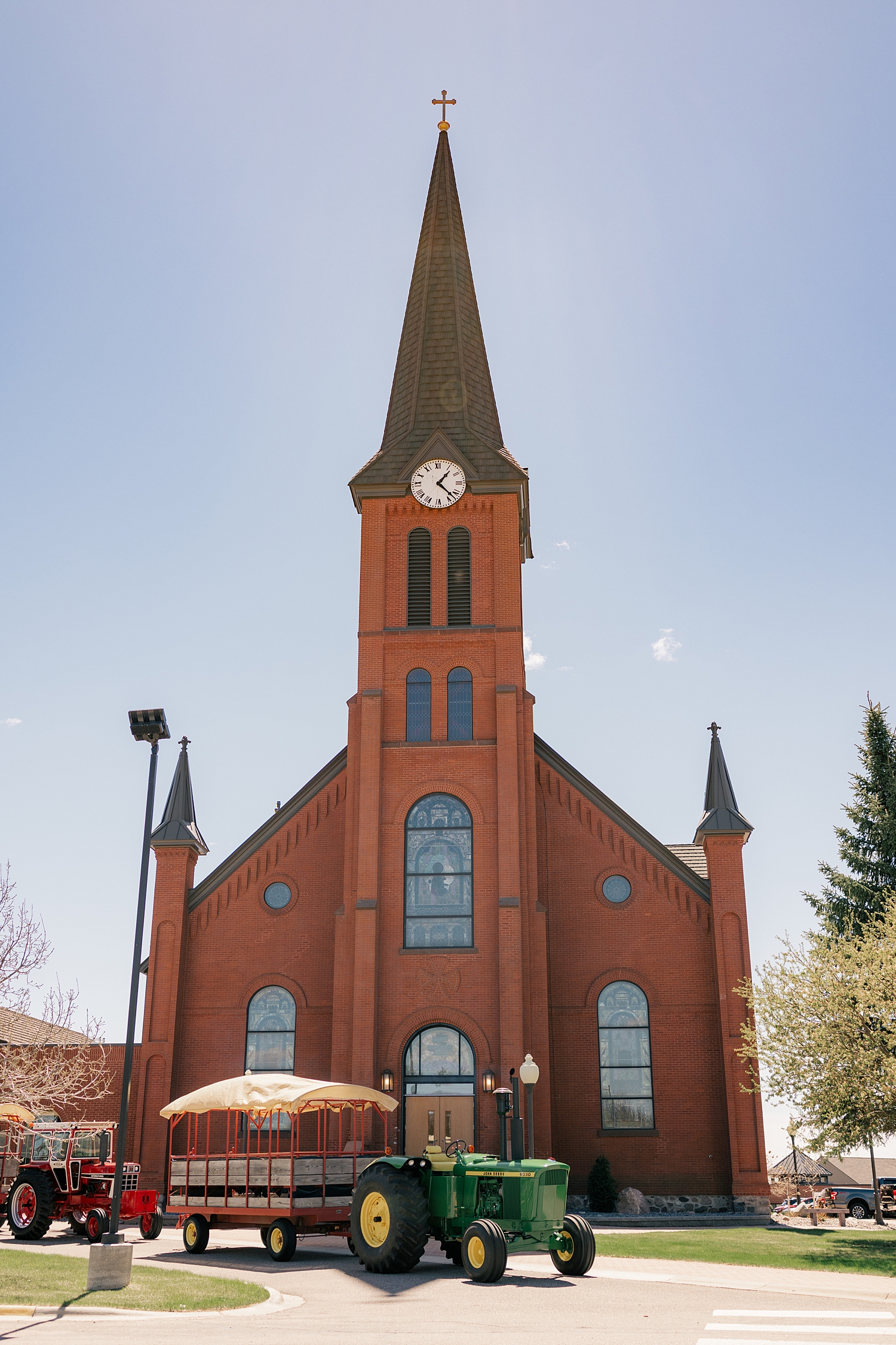 tractor in front of big church by Rule Creative Co 